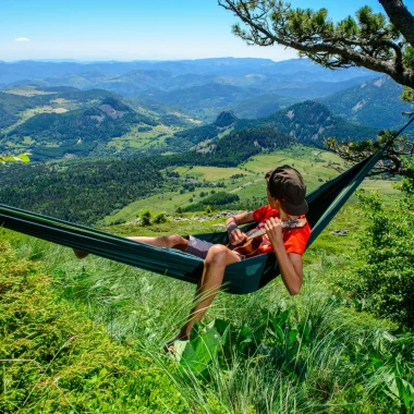 Relaxation at the Croix de Boutières in spring