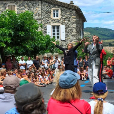 Festival of the Village with outstanding character of Alba-la-Romaine, in summer