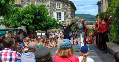 Festival of the Village with outstanding character of Alba-la-Romaine, in summer
