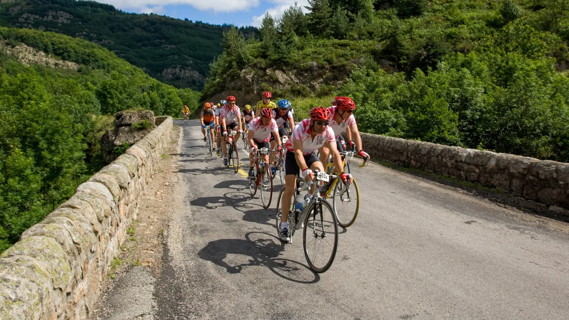 Ardéchoise cycling race, in summer