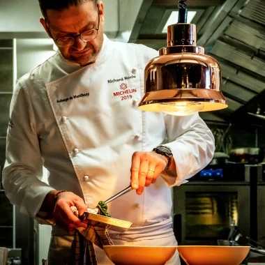 Richard Rocles, Michelin star chef, from the “Auberge de Montfleury”, a “Toqués d’Ardèche” and 