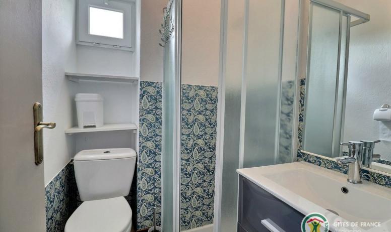 Gîtes de France - Petite salle d'eau avec douche et WC