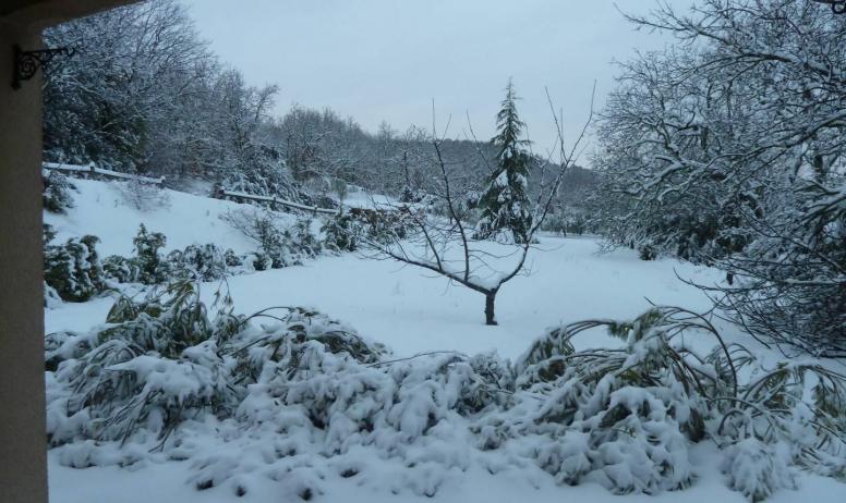Gîtes de France - hiver, vue de la terrasse