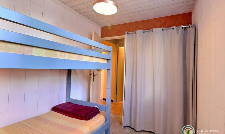 Gîtes de France - Deuxième chambre avec lit superposé