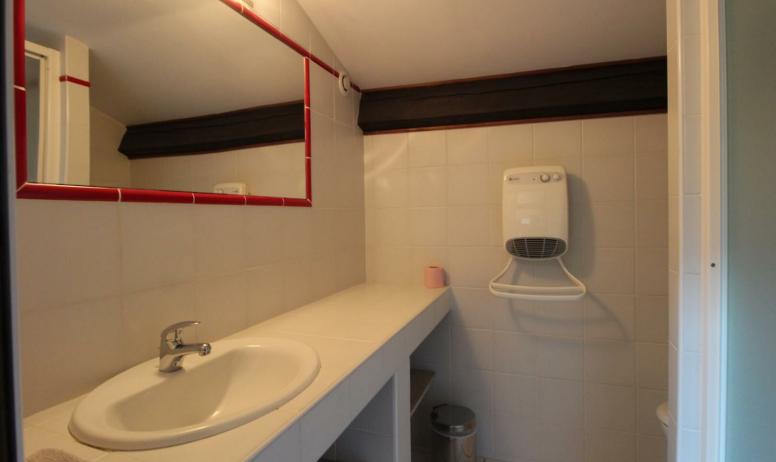 Gîtes de France - Salle d'eau privative de la chambre coquelicot avec wc. 
