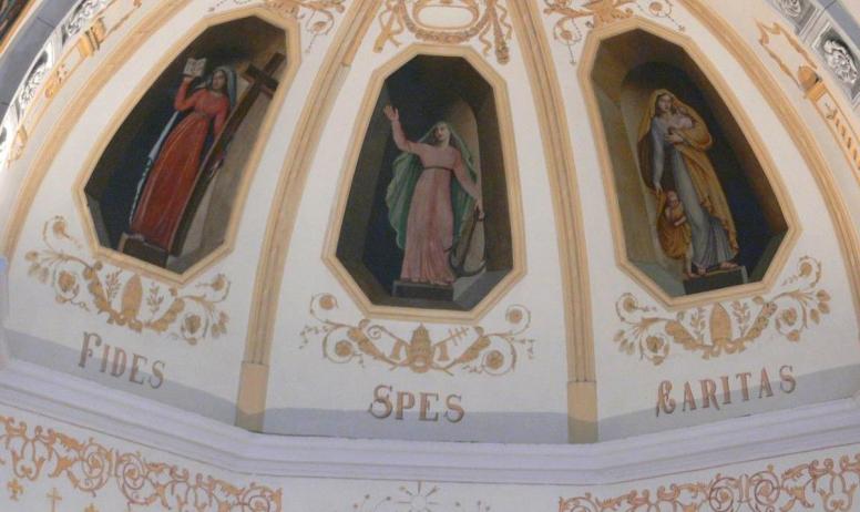 ©OTASV - Jaujac - Eglise St Bonnet, fresques intérieures ©OTASV