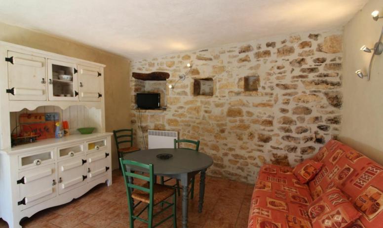 Gîtes de France - Pièce de vie avec séjour salon et cuisine