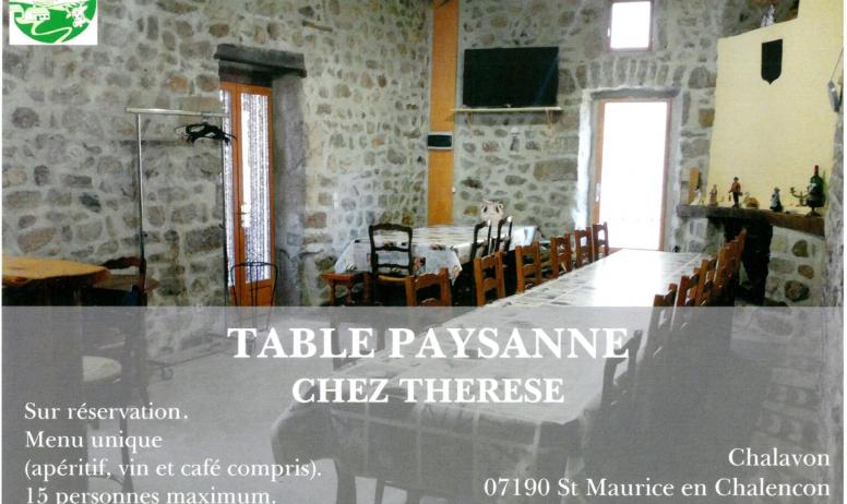 © Thérèse Praly - Table paysanne "Chez Thérèse"