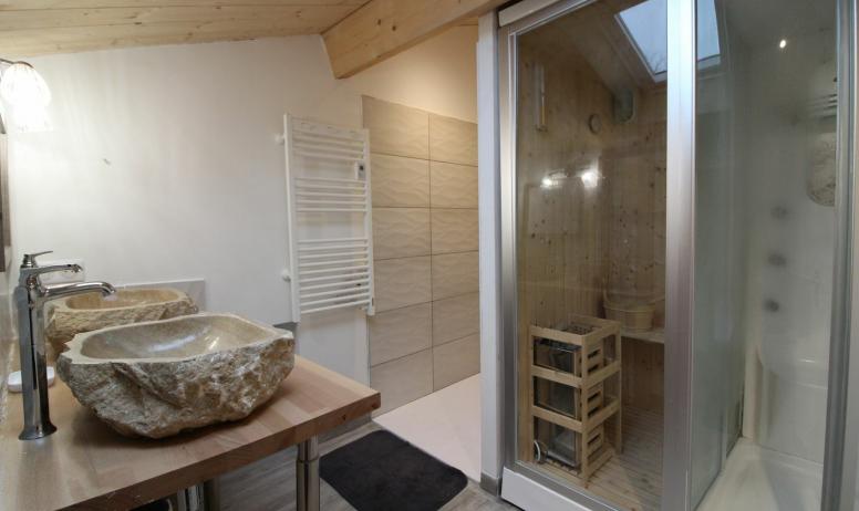 Gîtes de France - Salle de bain - Sauna Hammam (2ème étage)