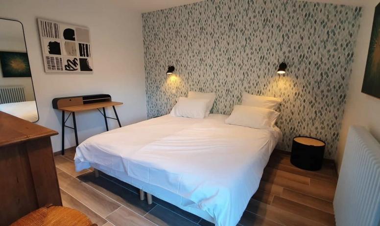 Gîtes de France - Chambre avec lit double séparable en deux lits simples
